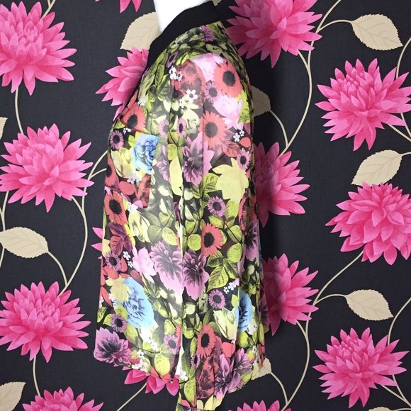 🍒5/$20🍒H&M Colorful Sheer Blouse - Picture 4 of 6